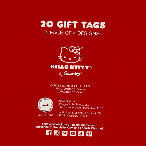 Sanrio Hello Kitty 2023Christmas Gift Tags  each box - Picture 2 of 4